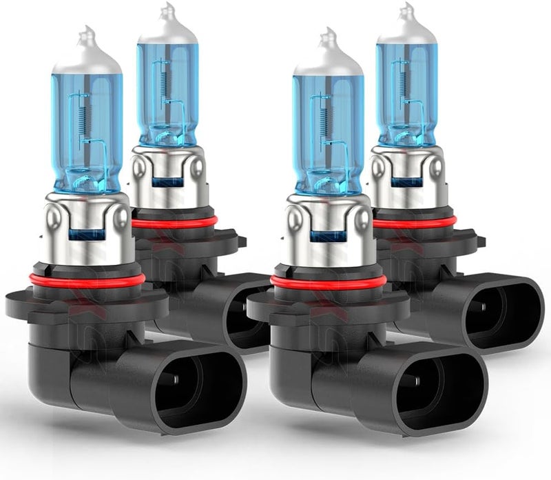 SYJIIP Upgraded Halogen Headlight Bulbs For Toyota Sienna 2004 2005 2006 2007 2008 2009 2010, 9005 9006 High Low Beam Headlamp Lights, 6000K White, 300% Brightness, Plug n Play, 4-Pack - Image 1